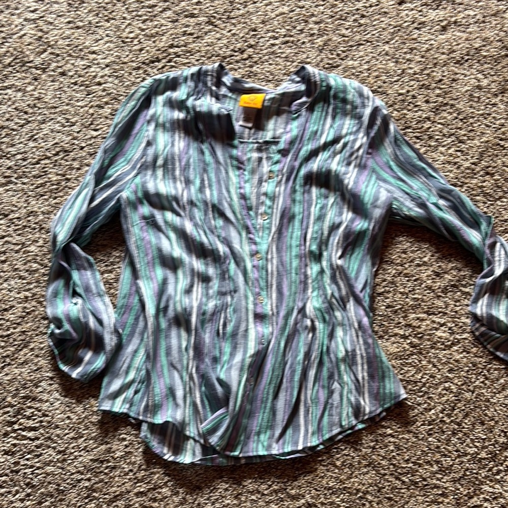 Ruby Rd. Multicolor Striped Women's Top